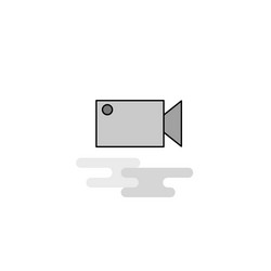 camcoder web icon flat line filled gray vector