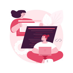 computer programming camp abstract concept vector image