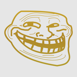 Internet meme trollface design vector