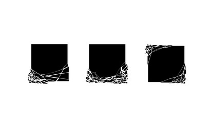 Exploding Cube - Shattered Shapes vector