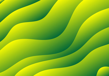 Abstract wave gradient pattern green and yellow vector