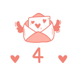 advent calendar for 14 days vector image