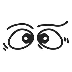 Simple x eyes emoticon face Royalty Free Vector Image