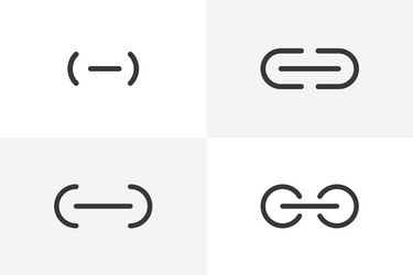 Link Icon Set - Website & URL vector image