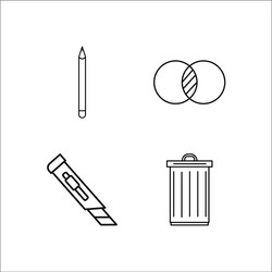 design and studio simple linear icon setsimple vector image