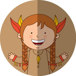 Indian cute girl character Royalty Free Vector Image