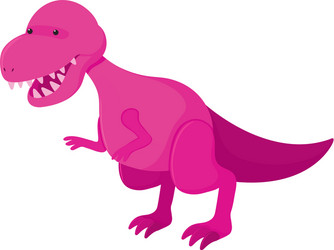 single picture tyrannosaurus rex in pink vector