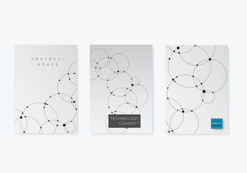 abstract cover background with circles and dots vector image