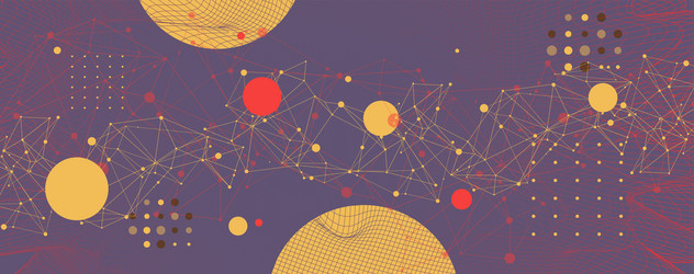 abstract sphere background with plexus effect 3d vector image