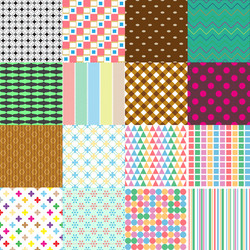 big set of abstract retro seamless simple patterns vector image