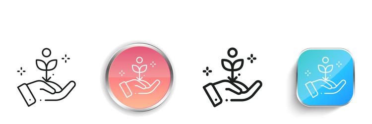 growth icon thin linear regular and button style vector image