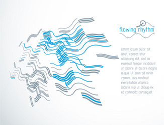abstract wavy lines rhythm pattern for use vector image