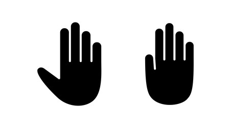 Hand icon symbols palm vector