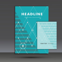 abstract pattern of lines and circles title page vector image
