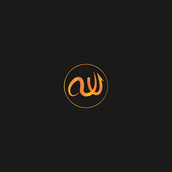 Allah calligraphy simple design Royalty Free Vector Image