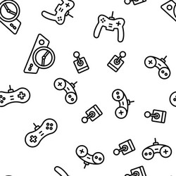 Vintage gaming seamless pattern Royalty Free Vector Image