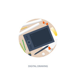 graphic web design drawing and painting vector