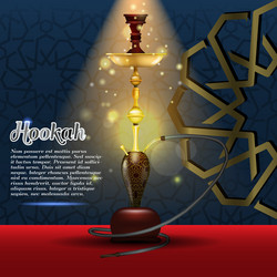 Hookah bar menu concept ad layout vector