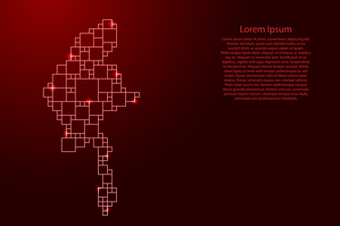 Myanmar map from red pattern a grid vector