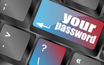 your password button on keyboard - security vector image