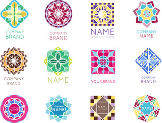 abstract triangular polygonal shape kaleidoscope vector image