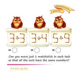 can you move just 1 matchstick in each task vector image