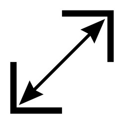 diagonal icon line with arrows pointing vector image