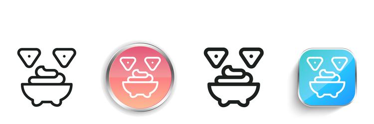 guacamole icon thin linear regular and button vector image