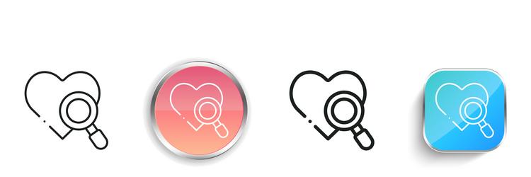 medical check icon thin linear regular and button vector image
