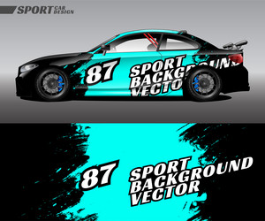 Racing Car Wrap - Textured Background Vector Image