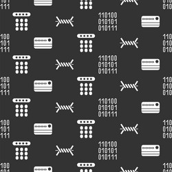 set binary code credit card password protection vector image