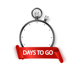 1 days to go icon set countdown of remaining vector image