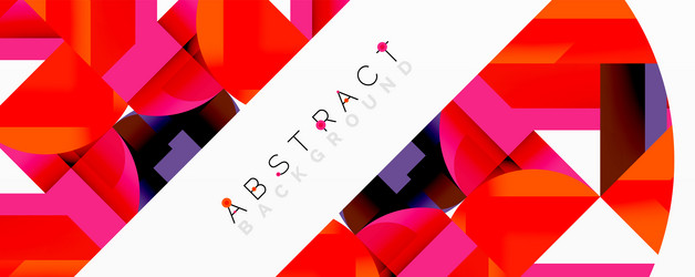 geometric shapes overlap creating vibrant vector image
