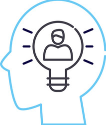 problem recognition line icon outline symbol vector image