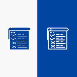 checklist testing report qa line and glyph solid vector