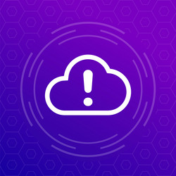 upload error icon with a cloud vector image