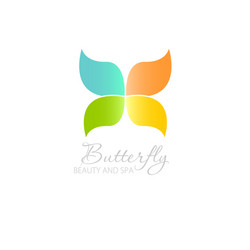 With butterfly symbol vector