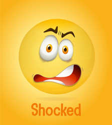 Emojis are Shocked, Tense, Scared, Amazed - a Yellow Face with an  Expression of Fear and Surprise Stock Vector - Illustration of happy,  background: 186438698