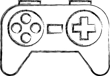 Sketch Game Controller vector image