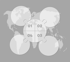 Transparent diagram infographic process on 4 steps