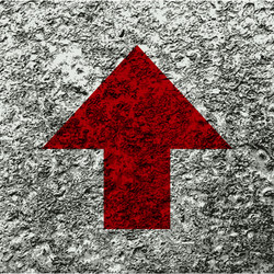 up arrow flat modern web button and space for your vector image
