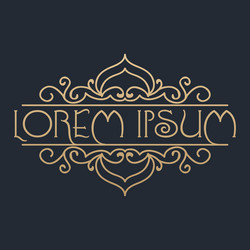 calligraphic design element golden brand Vector Image