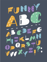 Hand drawn comics style font alphabet Royalty Free Vector