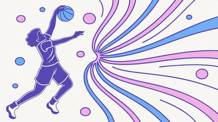 abstract basketball player silhouette vector image