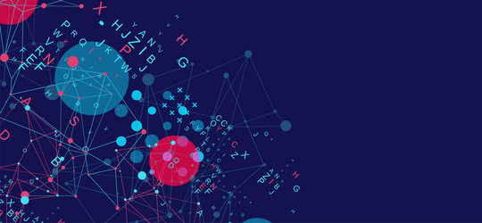 abstract polygonal background with connecting vector image