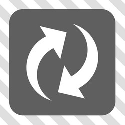 refresh rounded square button vector