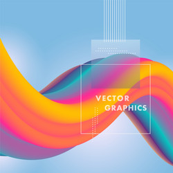 wave liquid shape in gradient color vector image