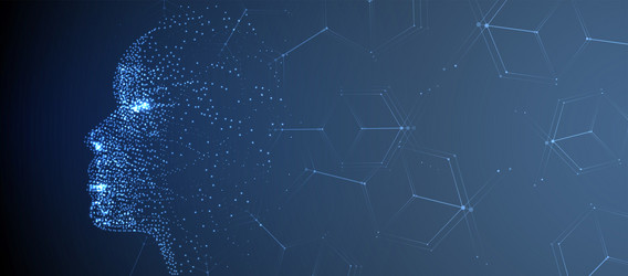 artificial intelligence technology web background vector image