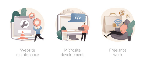 frontend development abstract concept vector image