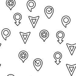 marker pointer gps map seamless pattern vector image